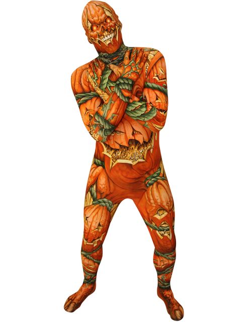 Image of Adult Jack O Lantern Pumpkin Morphsuit Extra Large