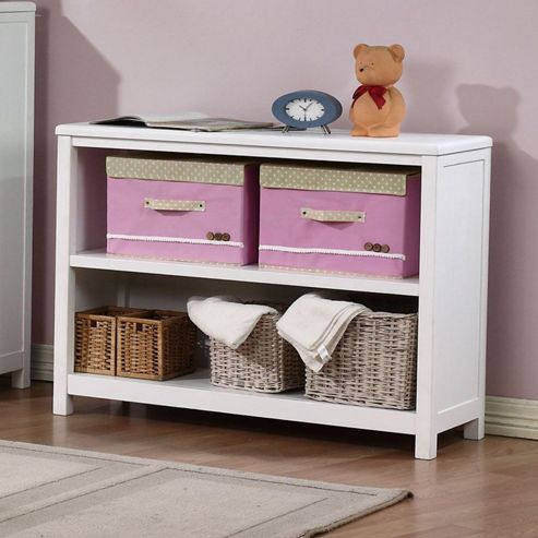 Image of Hickory 2 Shelf Bookcase - White