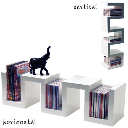Image of Great - Wall Mounted Media Storage / Display Shelf - White