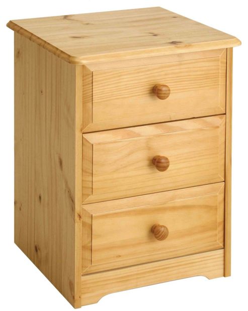 Image of Home Essence Berwick 3 Drawer Bedside Table
