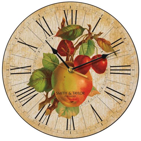 Image of Smith & Taylor Apples And Cherries Wall Clock