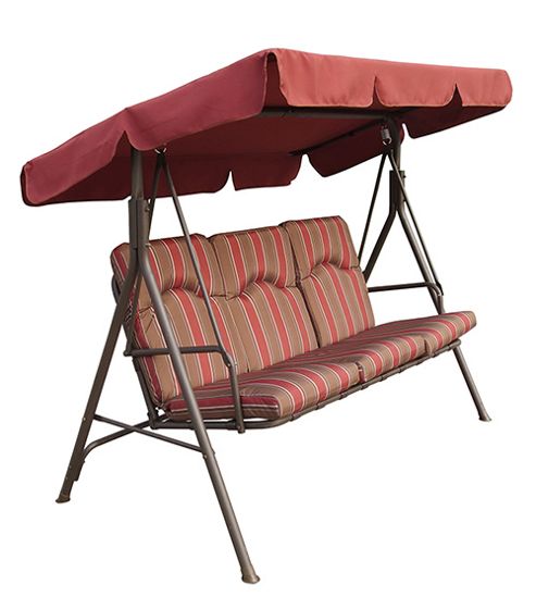 Image of Amalfi Padded 3 Seater Swing Seat With Canopy