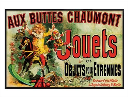 Image of Vintage Advertising Gloss Black Framed Jouets Poster