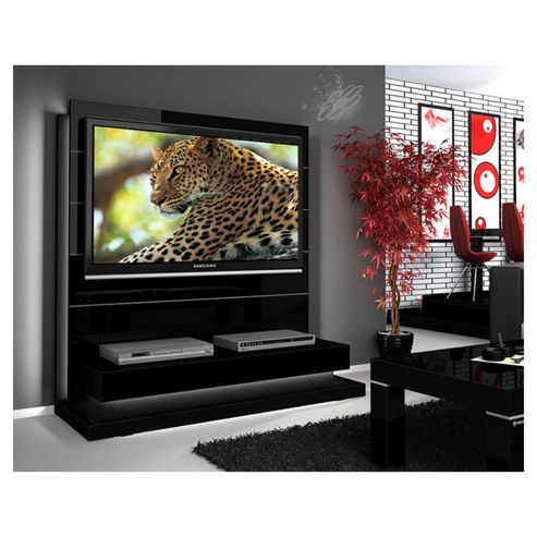 Image of Triskom Contemporary 55" Tv Stand - Black Gloss