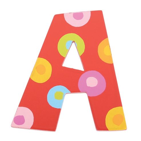 Image of Tatiri Ta301 Spots And Stripes Wooden Letter A