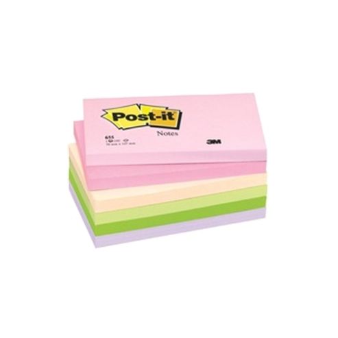Image of 3m Post-it Note Joyful Colours Rainbow Pack Of 12 76x127mm 655fl