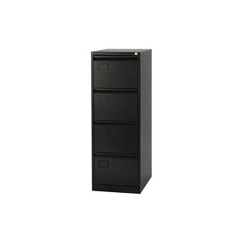 Image of Jemini 4-drawer Filing Cabinet Black Kf72587