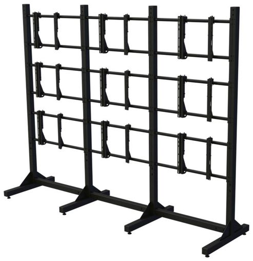 Image of Premier Mounts Modular 3 X 3 Video Wall Floor Stands