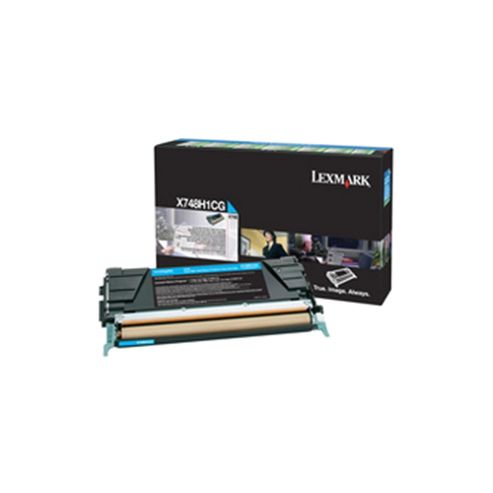 Image of Lexmark X748 Return Programme Toner Cartridge High Yield Cyan X748h1cg