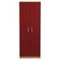 Jazz 2 Door Robe With Shelf Oak & Red Gloss