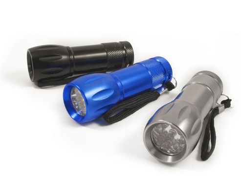 Image of Active A50480 9led Metal Torch+batteries