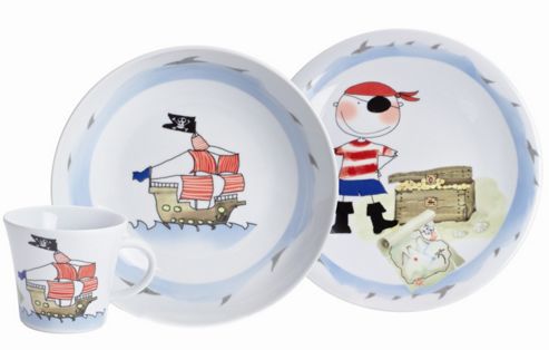 Image of Kahla Kids 3 Pieces Tableware Set - Treasure-trove Pirate