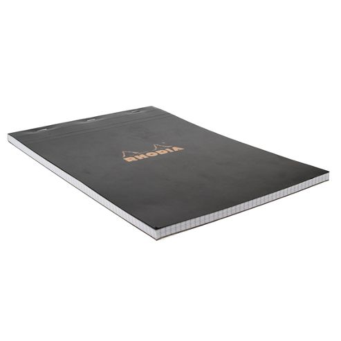 Image of Rhodia Black Head Stapled Pad 21x29.7cm Sq.5x5 182009c