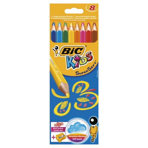 Image of Bic Super Soft Colouring Pencils, 8 Pack