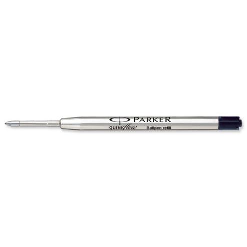 Image of Parker Ball Pen Refill Medium Point Black Ref S0909550 [pack 12]