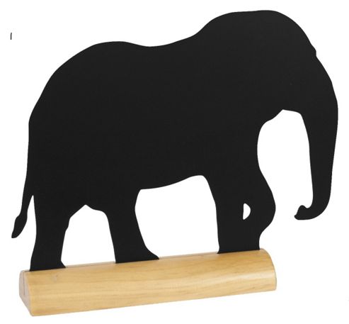 Image of Securit Silhouette Table Chalkboard, Elephant