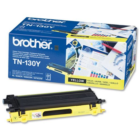 Image of Brother Tn130y Printer Toner Cartridge - Yellow
