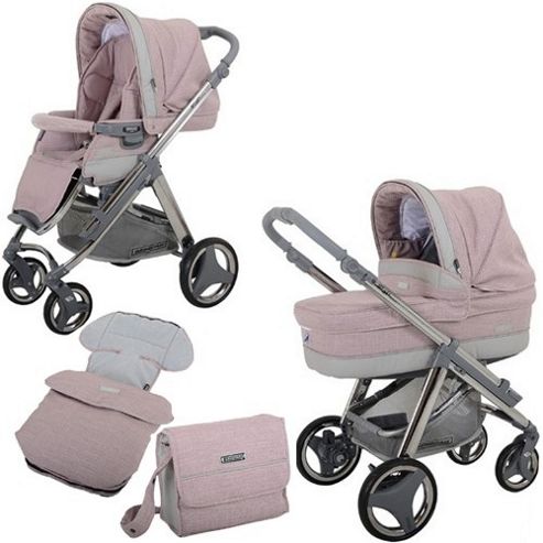 Image of Bebecar Ip-op Evolution Magic Chrome Combi Pram (candy Floss)