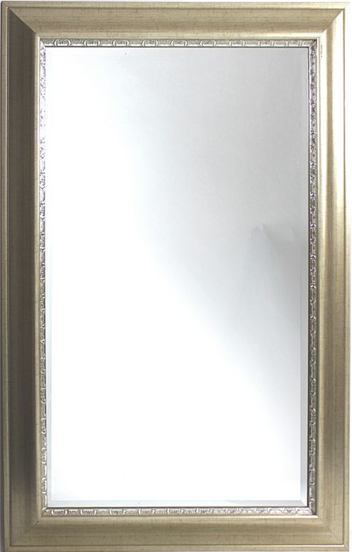 Image of Pharmore Ltd Contemporary Rectangular Mirror - Champagne - 80 Cm H X 60 Cm W X 4 Cm D