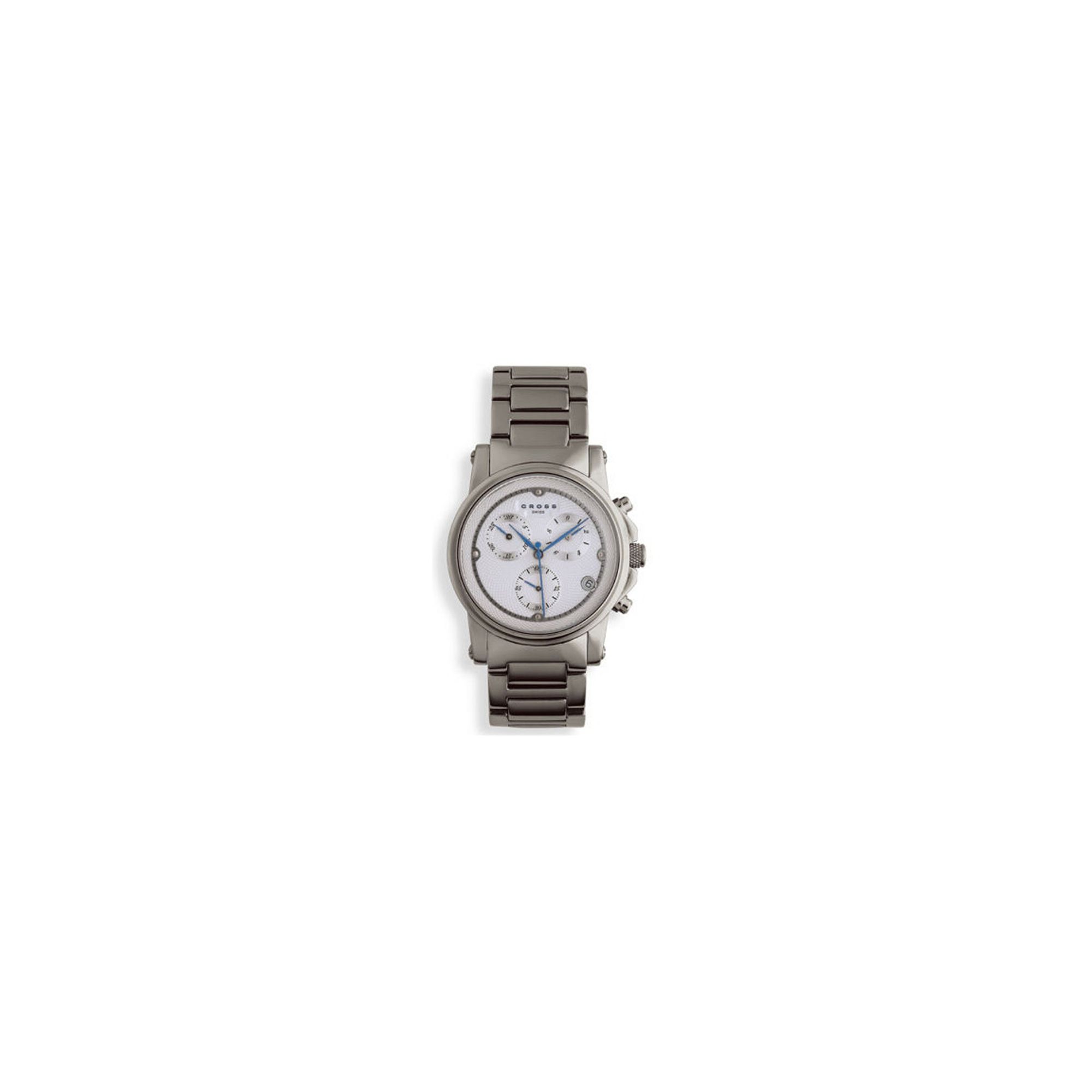 ''Cross Milan Men's Chronograph White, all Stainless Steel watch'' at Tesco Direct