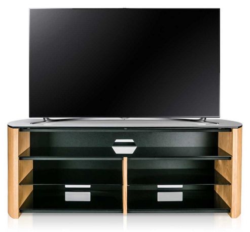 Image of Alphason Finewoods Fw1350sb-lo Oak Tv Stand With Soundbar Shelf