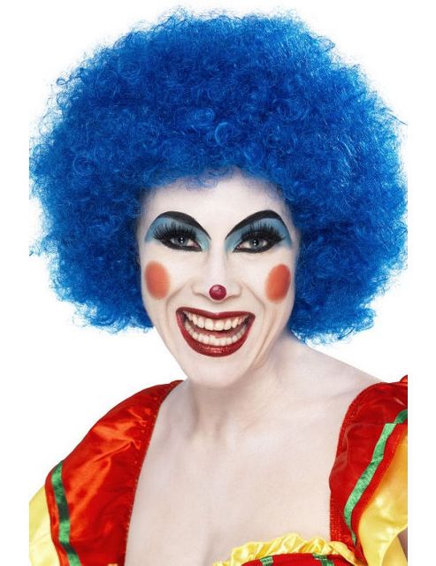 Image of Economy Clown Wig In Blue