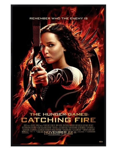 Image of Gloss Black Framed The Hunger Games Remember Who The Enemy Is Poster