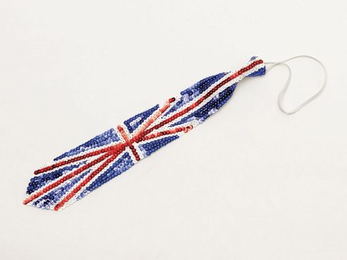 Image of Bristol Novelty Ba907 - Union Jack Sequin Long Tie