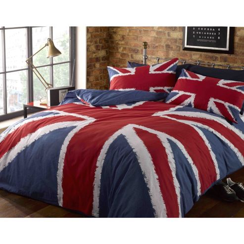 Image of Rapport Rock N Roll Union Jack Double Quilt Set Navy
