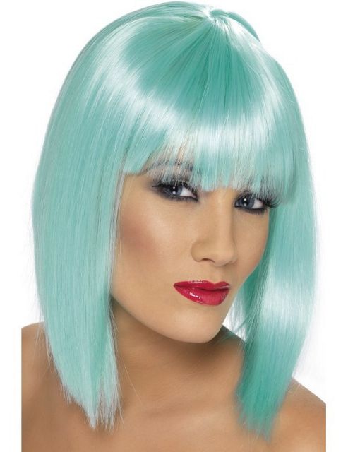 Image of Adult Glam Wig Neon Aqua