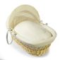 Clair de lune Starburst Natural Wicker Moses Basket - Cream