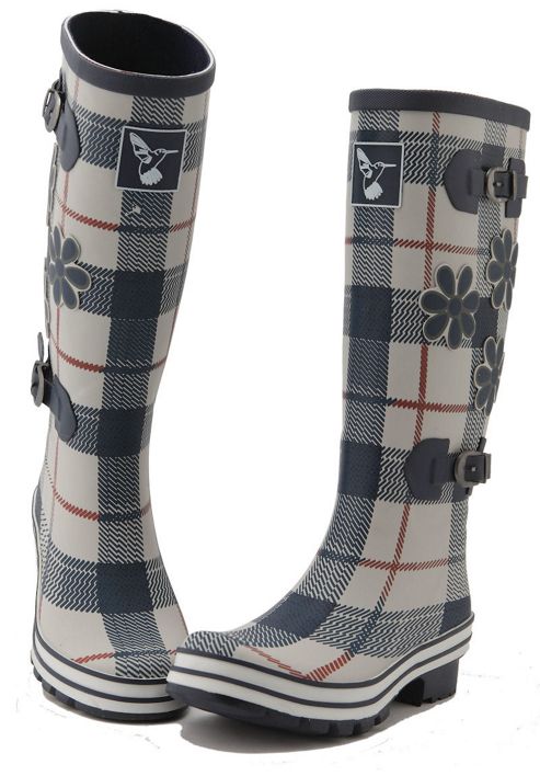 Image of Evercreatures Ladies St George Funky Wellies Tartan Pattern 7