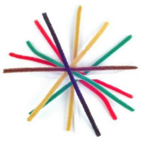 Image of Chenille 12 Mm Assorted Bulk Pack Of 100