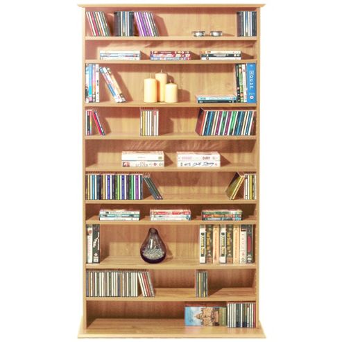Image of Harrogate - Cd / Dvd / Blu-ray Media Storage Shelves - Beech