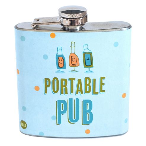 Image of Yolo Stainless Steel Hip Flask, Portable Pub