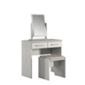 Urbane Designs Prague Dressing Table and Stool - White