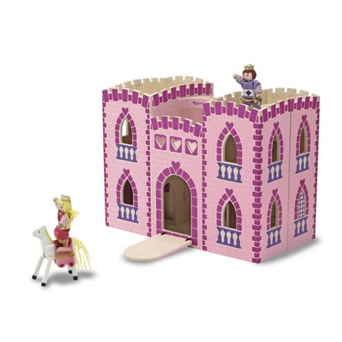 Image of Melissa And Doug Wooden Princess Fold And Go Castle