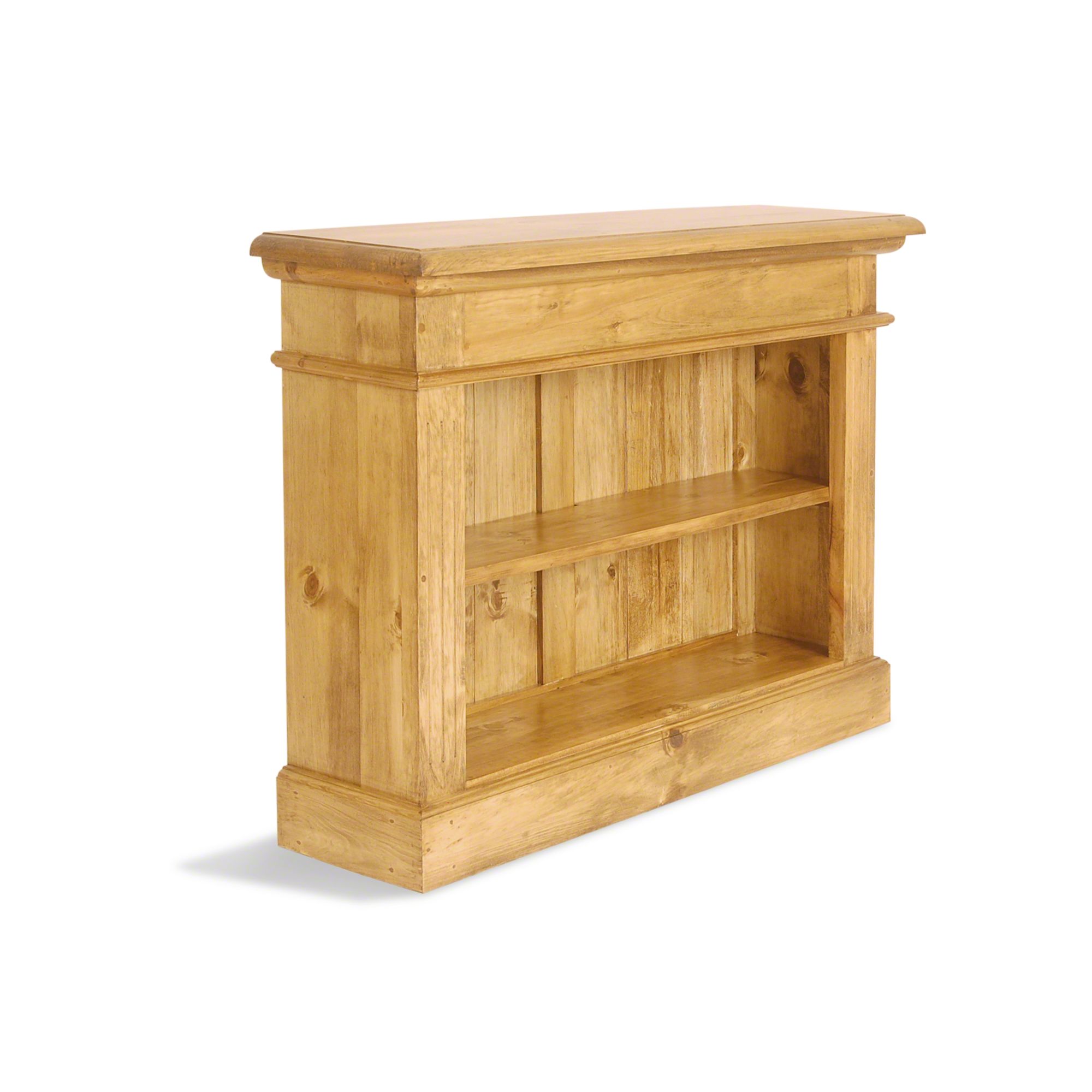 Oceans Apart Vintage Pine Extra Low and Wide Bookcase at Tesco Direct