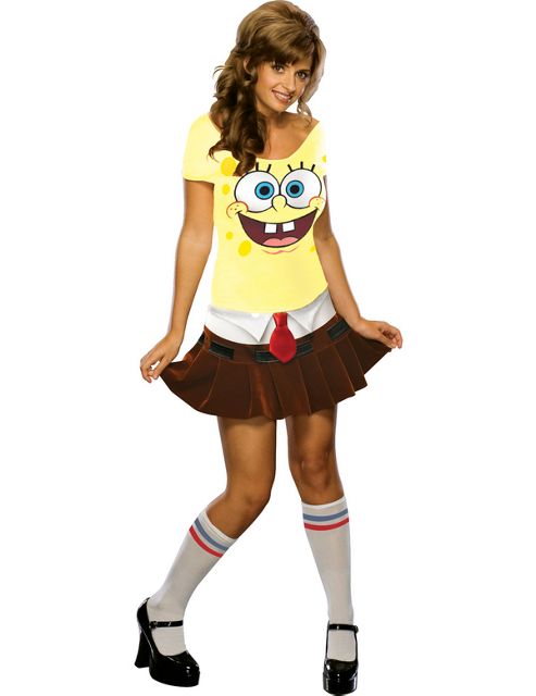 Image of Adult Spongebob Squarepants Women's Costume Medium