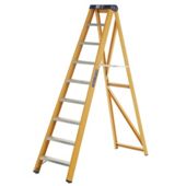 Heavy Duty 8 Tread GRP Fibreglass Swingback Step Ladder (Alloy Tread)