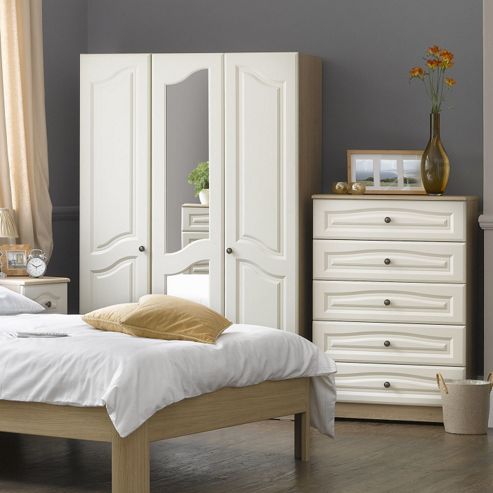 Image of Alto Furniture Visualise Bordeaux 3 Door Robe - White