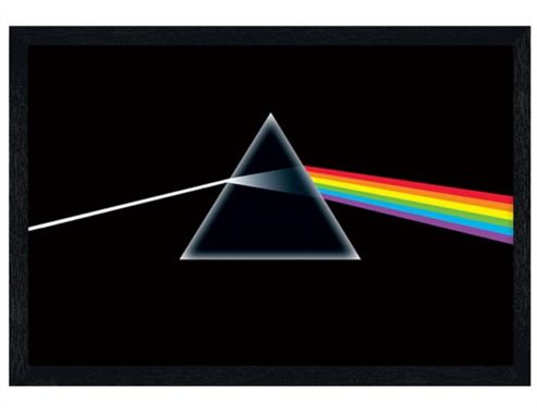 Image of Pink Floyd Black Wooden Framed The Dark Side Of The Moon Poster