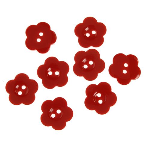 Image of Button Matchbook - Flower Red