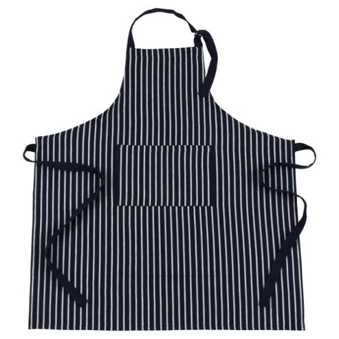 Image of Tesco Butchers Stripe Apron, Navy