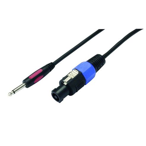 Image of 4 Pin Speakon To 1/4 Inch 6.35mm Jack Speaker Cable Lead 6m