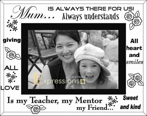 Image of Sixtrees Moments Bevelled Glass Mum Photo Frame