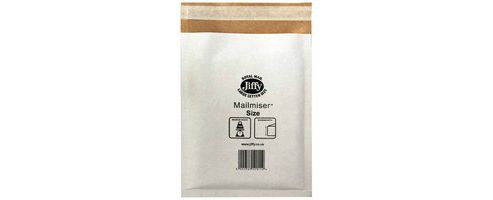 Image of Jiffy Mailmiser Protective Envelopes Bubble-lined No.4 White 240x320mm Ref Jmm-wh-4 [pack 50]