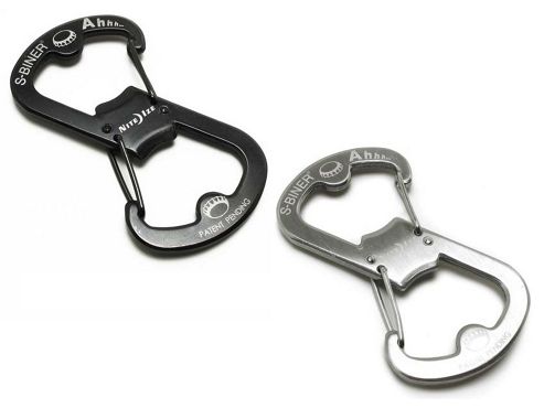 Image of Nite Ize S-biner Ahhh Double Gated Carabiner Bottle Opener Stainless