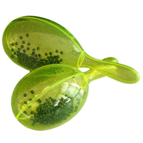 Image of A-star Transparent Sparkle Maracas - Yellow