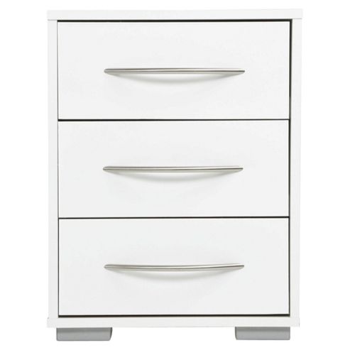 Image of Newport 3 Drawer Bedside White